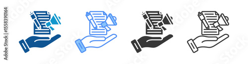 Content Marketing Icon Set Multiple Style Collection