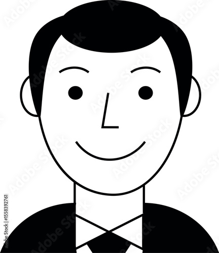 Office man, Man in a black suit, person, human avatar