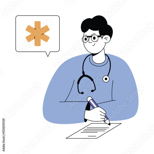 Patient Story Modern illustrations. Eps 10 file 