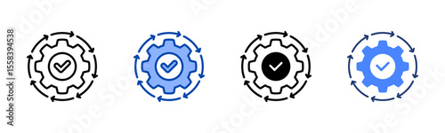 Effectiveness icon sheet multiple style collection