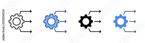Resource Allocation icon sheet multiple style collection