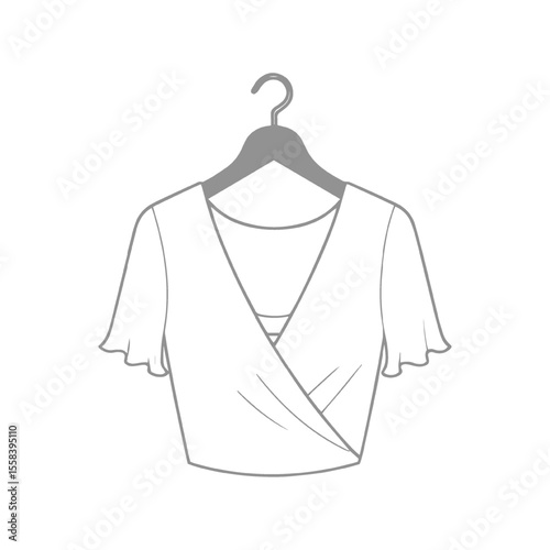 Bold Line Illustration of a Night Dress