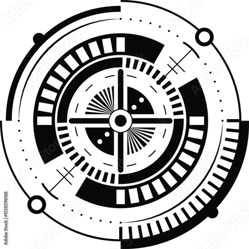 Hud circle vector, Clipart, Silhouette, Vector, icons, illustration, design.