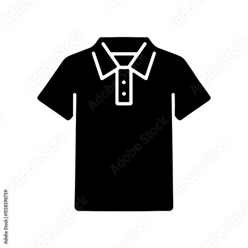 Polo shirt icon filled – symbol of sporty elegance and smart casual wear