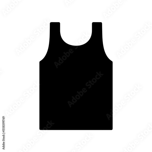 Tank top icon filled – symbol of summer wear and athletic comfort
