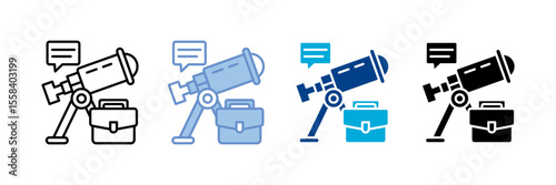 Visioner Business Icon set multiple style collection