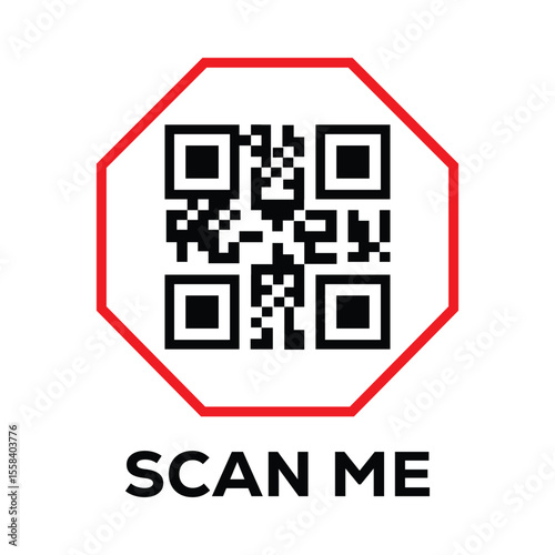 Scan QR code icon. Digital scanning qr code. QR code scan for smartphone. Scan Here text on top of the qr code