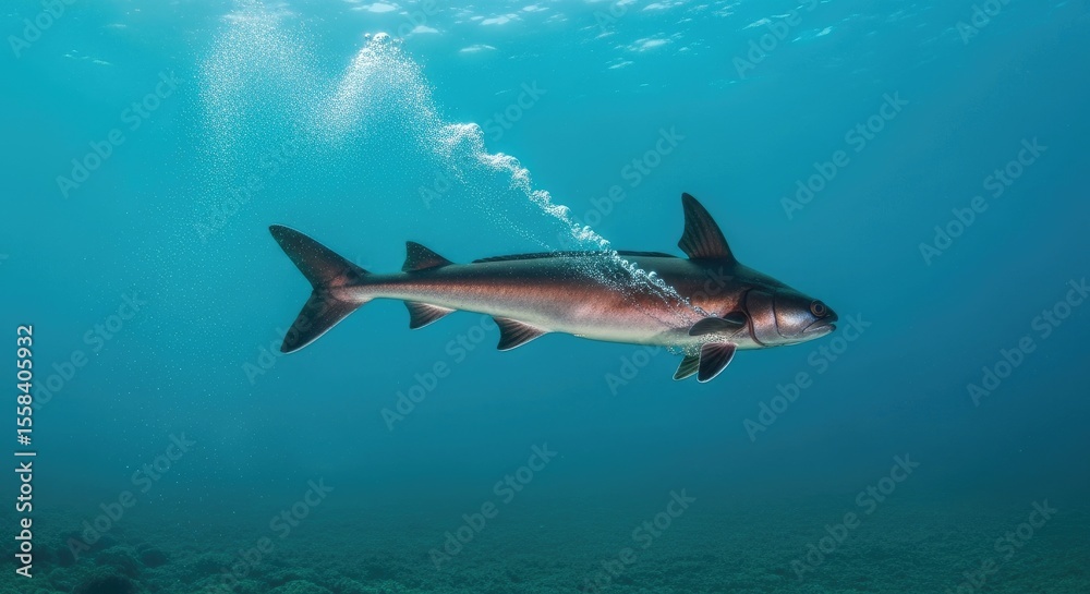 Obraz premium Sepia mirabilis Cuttlefish: Releasing Water Jet, Maneuvering