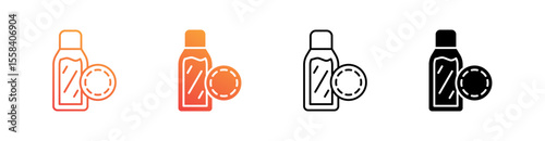 Makeup Remover Multiple Style Icon Set 