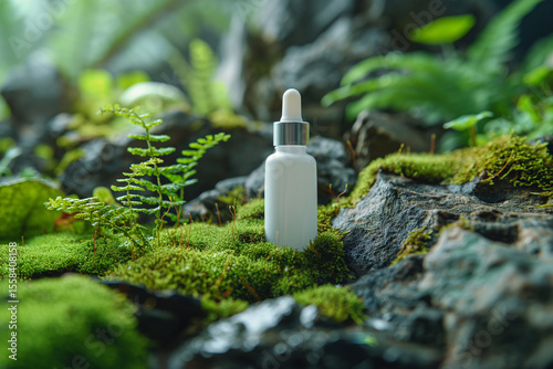Nature-Tech Dropper Mock up Bottle with Dew Drops