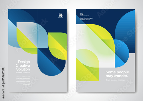 Template vector design for Brochure, AnnualReport, Magazine, Poster, Corporate Presentation, Portfolio, Flyer, infographic, layout modern size A4, Front and back, Easy to use and edit.