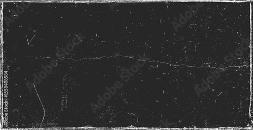 Texture of old surface on black background with white scratches. Worn, torn, weathered effect. Distressed black texture.Vector illustration, EPS 10.