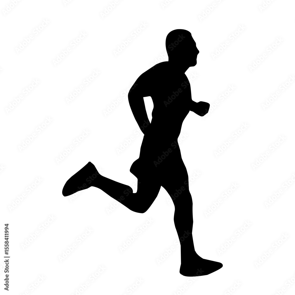 Fototapeta premium Runner silhouette vector