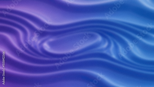 Abstract undulating surface with smooth waves in shades of blue and purple blurred texture effect and subtle gradient