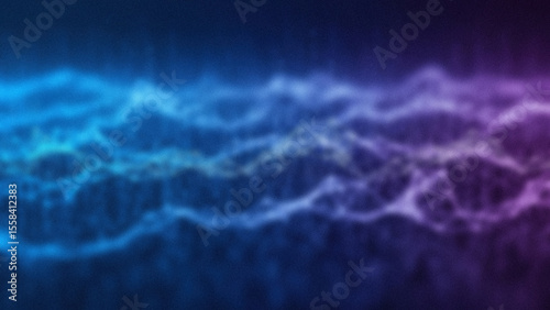 Abstract blurred network pattern with glowing lines transitioning from blue to purple gradient against a dark background