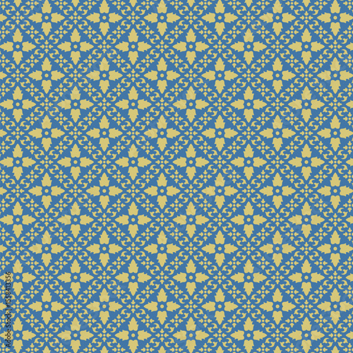 Khmer pattern floral ornament border frame art