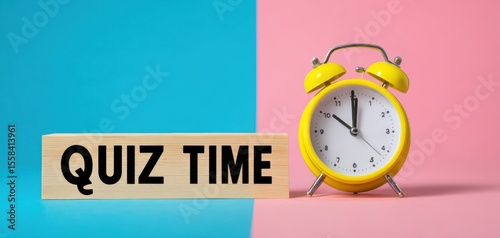The vibrant yellow alarm clock with 