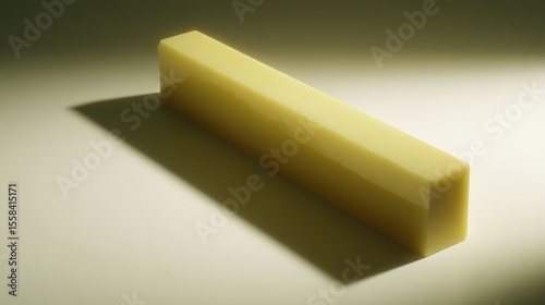 Blank rectangle on white surface, simplicity and clean design in focus