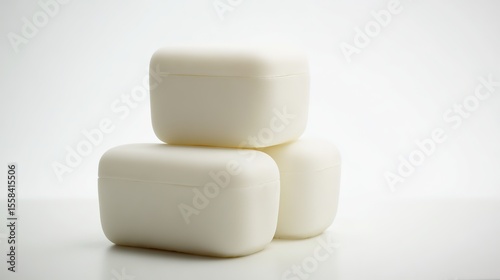 Blank rectangle on white surface, simplicity and clean design in focus