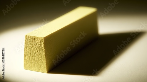 Blank rectangle on white surface, simplicity and clean design in focus