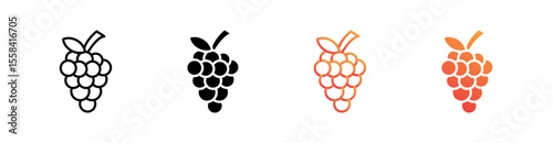 Grapes Multiple Style Icon Set 