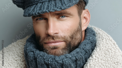 portrait of sailor in hat positioned on left side of frame exuding bravery and determination