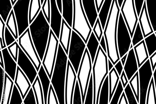 Groovy checkered black and white background, vintage aesthetic pattern, psychedelic texture. Funky hippie fashion print with distorted grid tile vector pattern