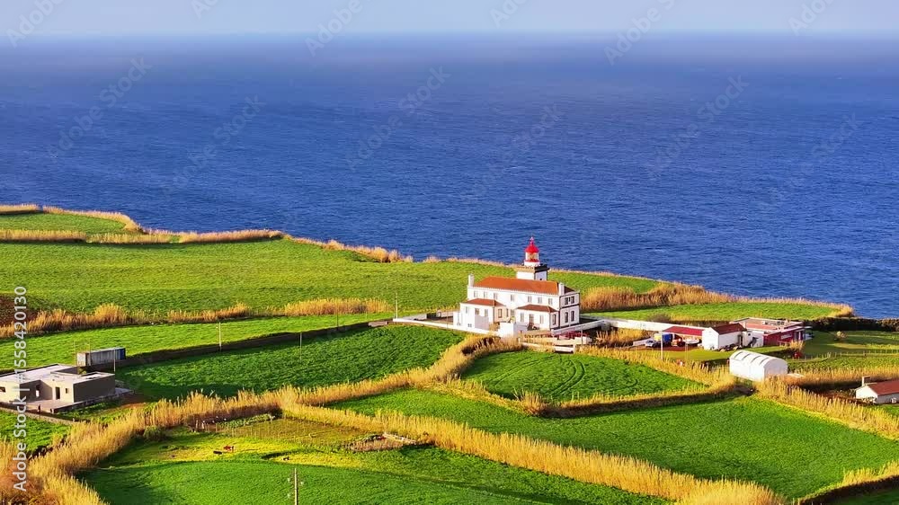 Aerial view of Ermida de Nossa Senhora, Portugal.