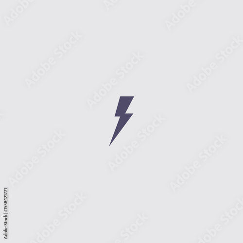 Electric Spark: A minimalist yet impactful illustration of a singular bolt of lightning, capturing the raw power and energy of the natural phenomenon. 