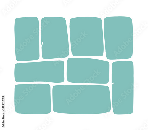 Doodle hand drawn frames with grain texture, colorful drawn squares with wavy rough edges, wavy irregular rectangles, different boxes