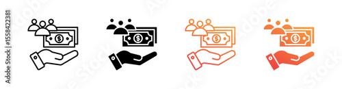 Embezzlement Multiple Style Icon Set 