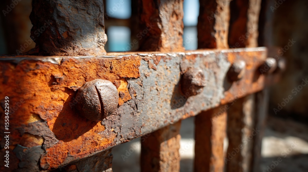 Rusted iron grid texture Rusted iron grid texture