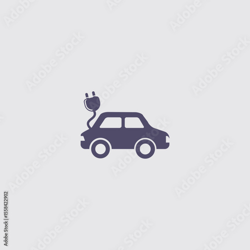 Eco-Friendly Ride: A minimalist illustration of an electric car, showcasing its sustainable nature and symbolizing the future of transportation.
