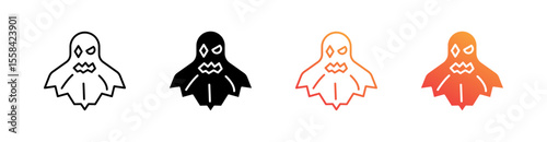 Ghost Multiple Style Icon Set 