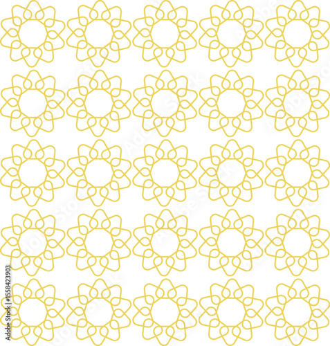 Islamic and decorative art pattern for background in golden color