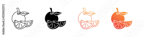 Orange Multiple Style Icon Set 
