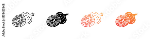 Onion Multiple Style Icon Set 