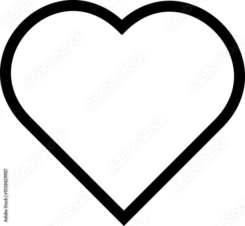 Linear style heart icon love and romance minimalist, Heart Icon vector. Love sign. Geometric figures illustration used for web, logo, mobile app 