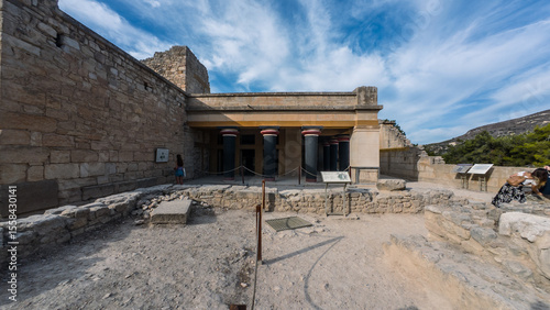Tableau sur toile The Palace of Knossos, near Heraklion, is Crete’s most iconic Minoan archaeologi