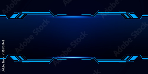 Sci fi futuristic user interface, HUD template frame design, Technology abstract background	

