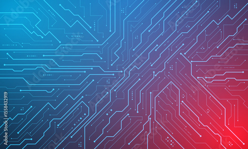 vector futuristic circuit board , Electronic motherboard , Communication and engineering concept , Hi-tech digital technology concept	
