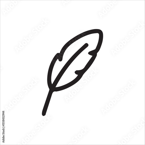 Abstract delicate feather graphic representing freedom and artistic expression