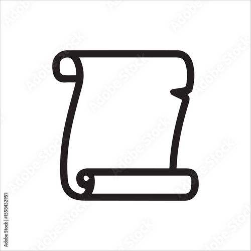 Historical document scroll icon representing antique text and valuable manuscripts