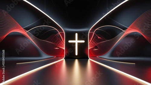 car lights on black background