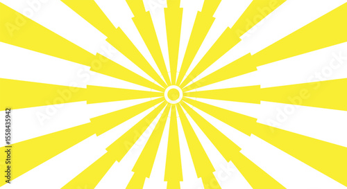 yellow sun light vector with abstract pattern on white background for summer background or nature theme