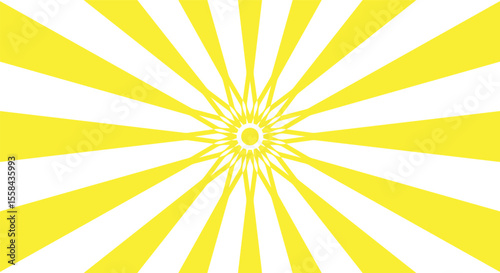 yellow sun light vector with abstract pattern on white background for summer background or nature theme
