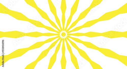 yellow sun light vector with abstract pattern on white background for summer background or nature theme