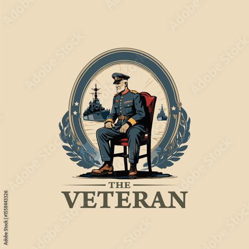 the veteran logo design template.  editable and ready to use