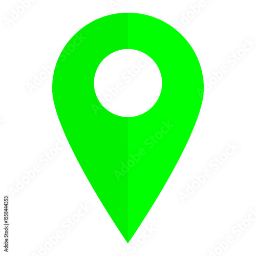 green icon location. map pin icon. gps location symbol