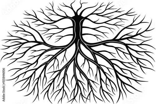 Majestic Tree Roots and Branches A Symbolic Illustration of Growth and Resilience